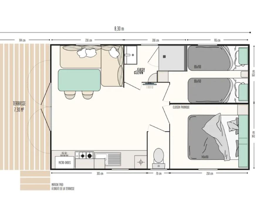 Mobilhome 4 personnes - Hérisson 9