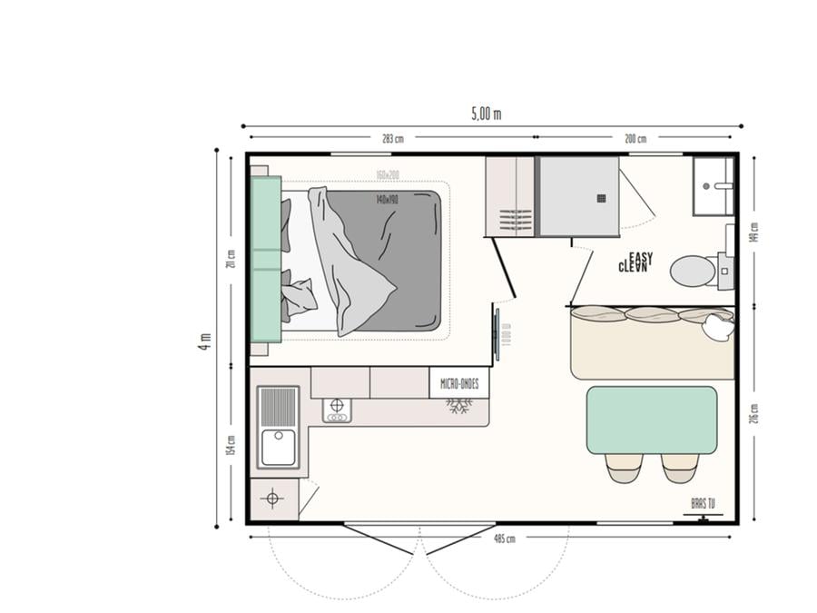 Mobilhome 2 personnes - Cygne & Héron 3