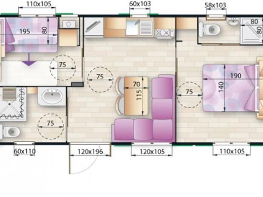 Mobilhome 4 personnes - Space 7