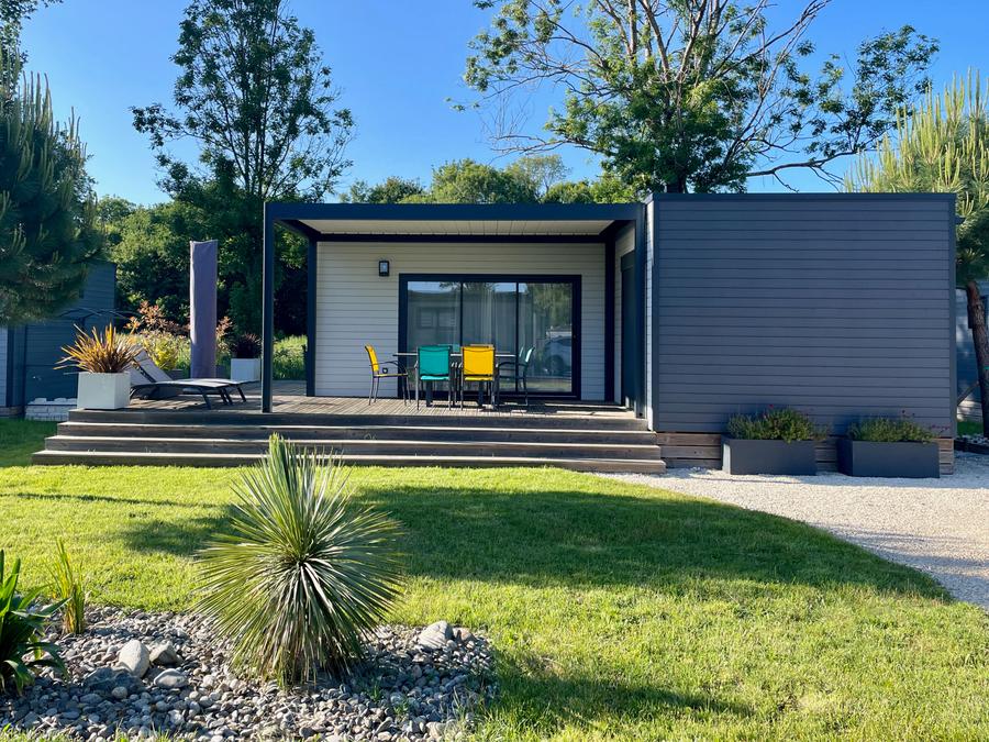 Mobilhome 4 personnes - ECOLODGE AU CALME (DF19) - 2 CH - 2 SDB - WIFI - CLIM - PISCINE A L ANNEE 4 pers 1