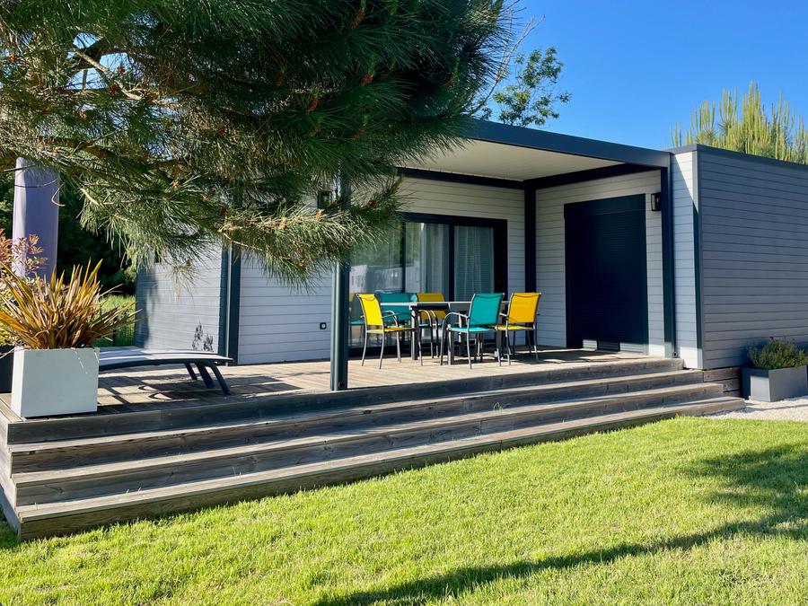 Mobilhome 4 personnes - ECOLODGE AU CALME (DF19) - 2 CH - 2 SDB - WIFI - CLIM - PISCINE A L ANNEE 4 pers 2