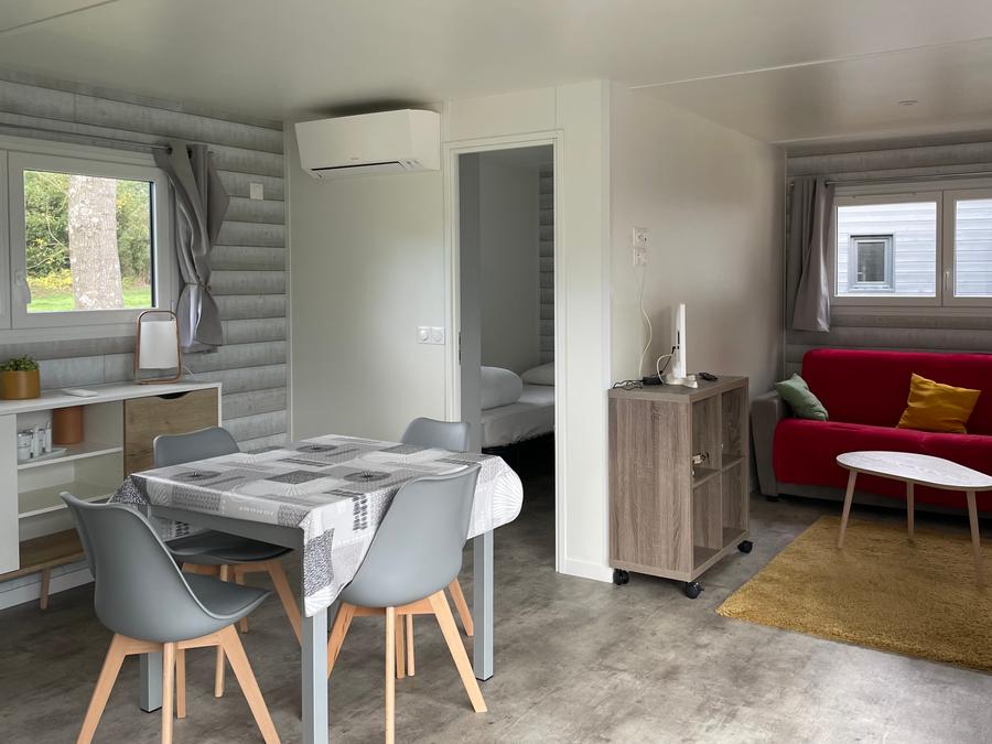 Mobilhome 4 personnes - ECOLODGE AU CALME (DF19) - 2 CH - 2 SDB - WIFI - CLIM - PISCINE A L ANNEE 4 pers 3