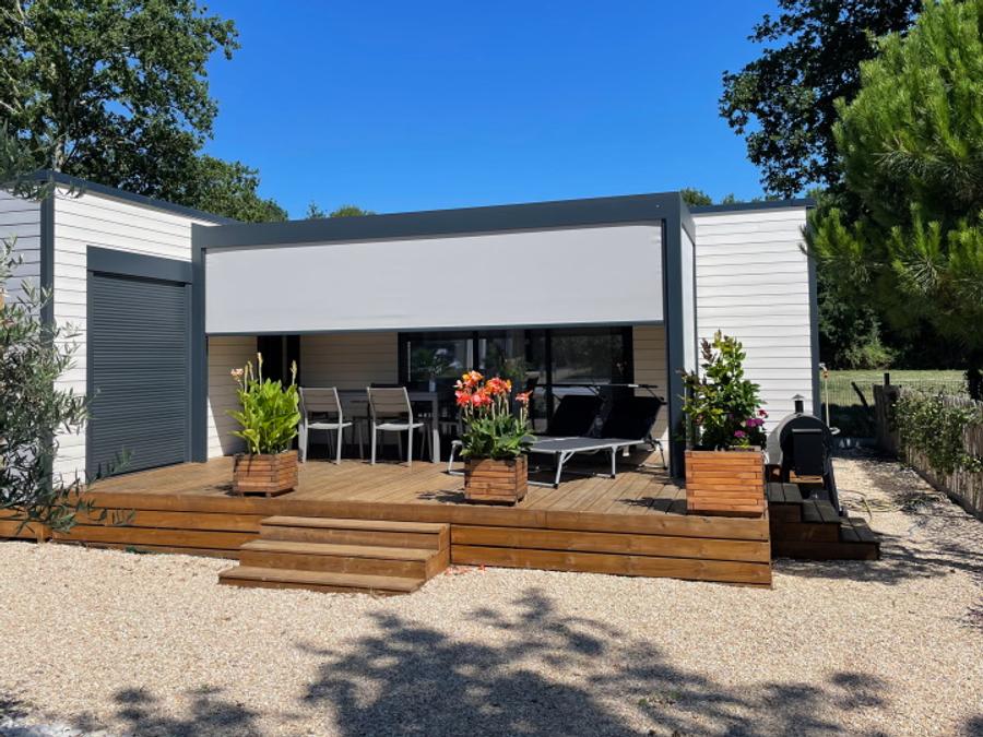 Mobilhome 6 personnes - COSY ECOLODGE (DF17) 3CH - CLIM - PISCINE/JACUZZI - WIFI - 2 TERRASSES 6 pers 1