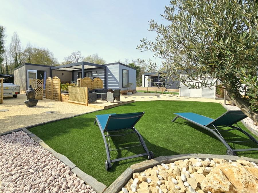 Mobilhome 8 personnes - ECOLODGE FAMILIAL (DF31) 3CH - 2SDB - CLIM - WIFI - PISCINE/JACUZZI - 2 TERRASSES 8 pers 1