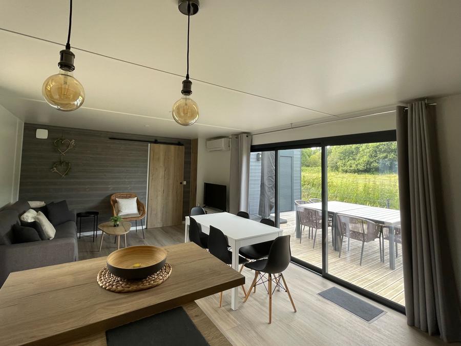 Mobilhome 6 personnes - ECOLODGE AU CALME (DF20) 3 CH - 2 SDB - 2 TERRASSES - CLIM - WIFI 6 pers 3
