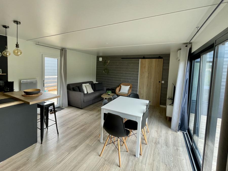 Mobilhome 6 personnes - ECOLODGE AU CALME (DF20) 3 CH - 2 SDB - 2 TERRASSES - CLIM - WIFI 6 pers 4