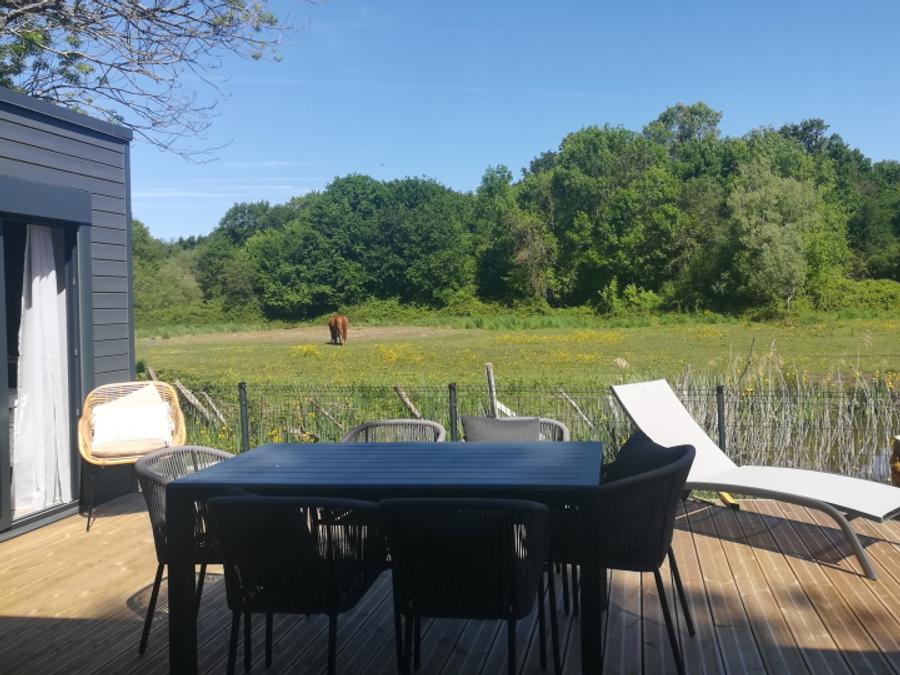 Mobilhome 6 personnes - ECOLODGE AU CALME (DF20) 3 CH - 2 SDB - 2 TERRASSES - CLIM - WIFI 6 pers 2