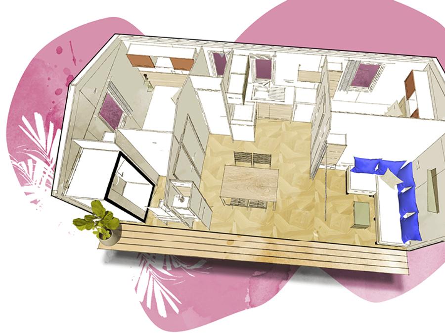 Mobilhome 6 personnes - MODULO 2 chambres 5