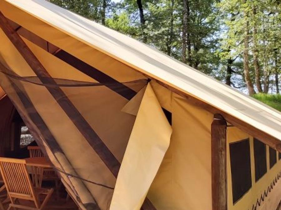 Tente en toile et en bois 5 personnes - Tente Lodge Robinson 0