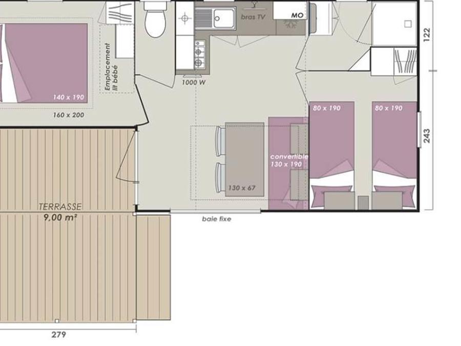 Mobilhome 4 personnes - LOGGIA 4