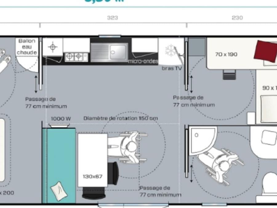 Mobilhome 4 personnes - MH OSTADARA 4 pers PMR 0