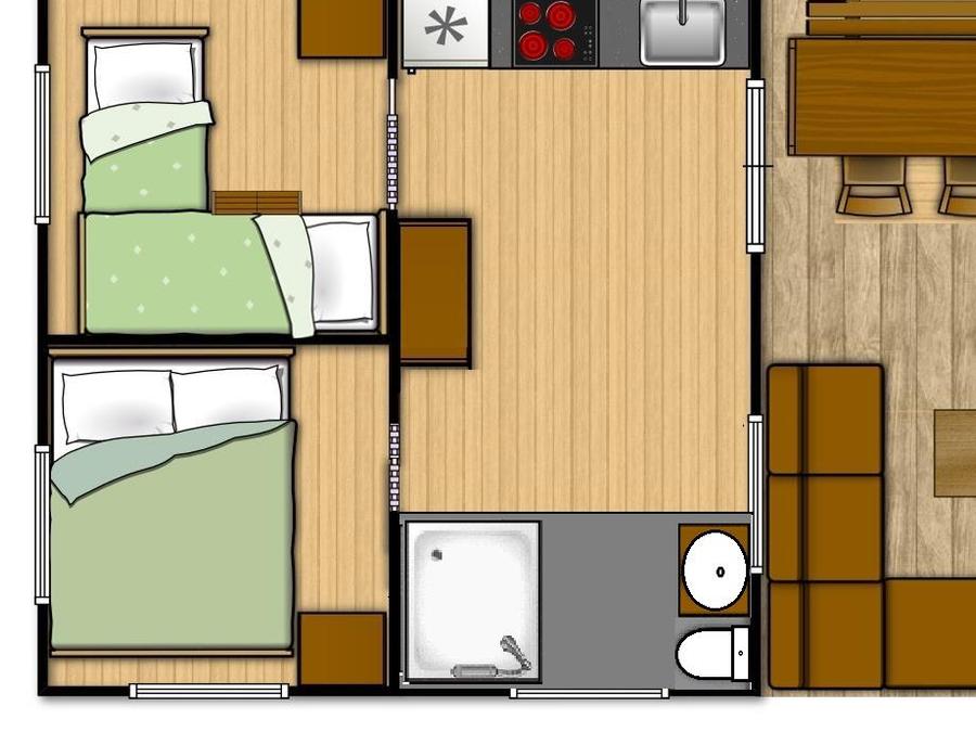 Tente en toile et en bois 5 personnes - Safari 10