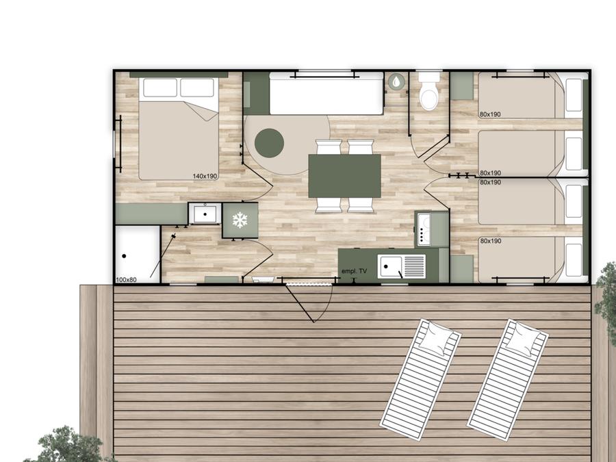 Mobilhome 6 personnes - Nest 33 5