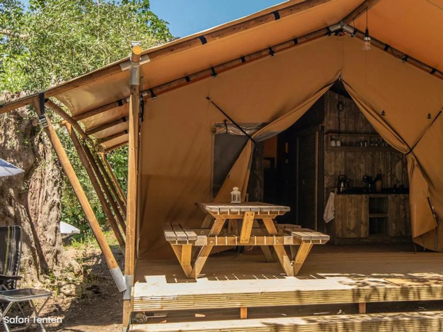 Tente en toile et en bois 4 personnes - Safari Tenten 0