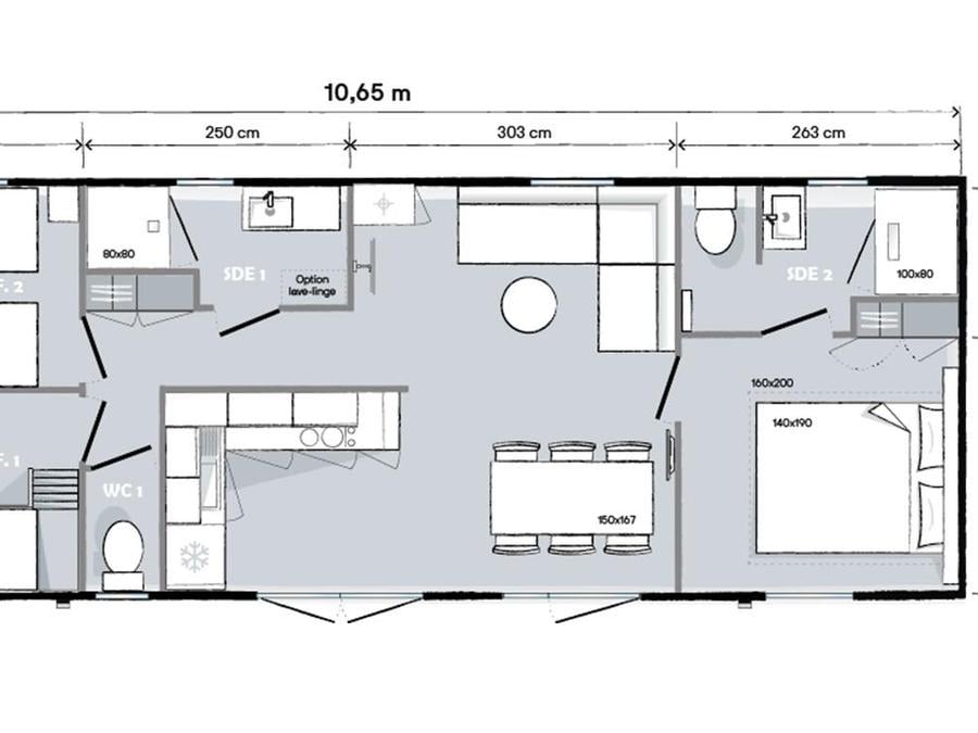 Mobilhome 6 personnes - 3 chambres 3