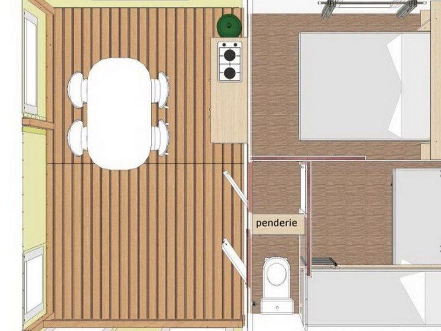 Bungalow toilé 4 personnes - Tithome sans douche 7