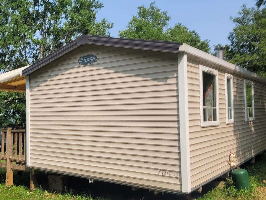 Mobilhome 6 personnes - Mobil-home Premium 30 m² (3 chambres) terrasse semi-couverte 15m² + TV + LV + Clim 6 pers 7