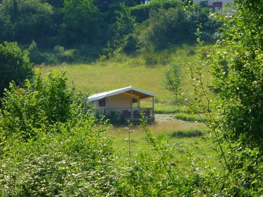 Bungalow toilé 5 personnes - Bungalow Toilé Standard 19m² (2 chambres) - Terrasse couverte 6m² - Sans sanitaires 5 pers 6