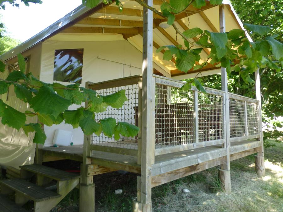 Bungalow toilé 5 personnes - Bungalow Toilé Standard 19m² (2 chambres) - Terrasse couverte 6m² - Sans sanitaires 5 pers 0