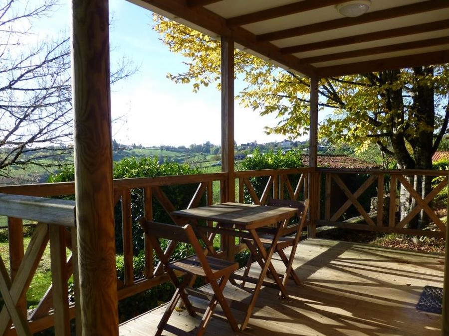 Chalet 2 personnes - Chalet Noisette Confort 16m² (1 chambre) - Terrasse couverte 8m² - TV 2 pers 2