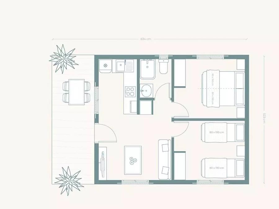 Bungalow 4 personnes - Bungalow 3 Pièces 4 Personnes Climatisé 9