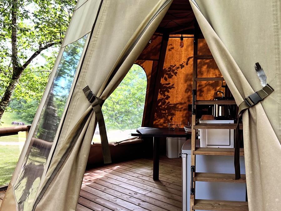 Insolite 4 personnes - Tipi NOMADE - 2 chambres avec sanitaires 17