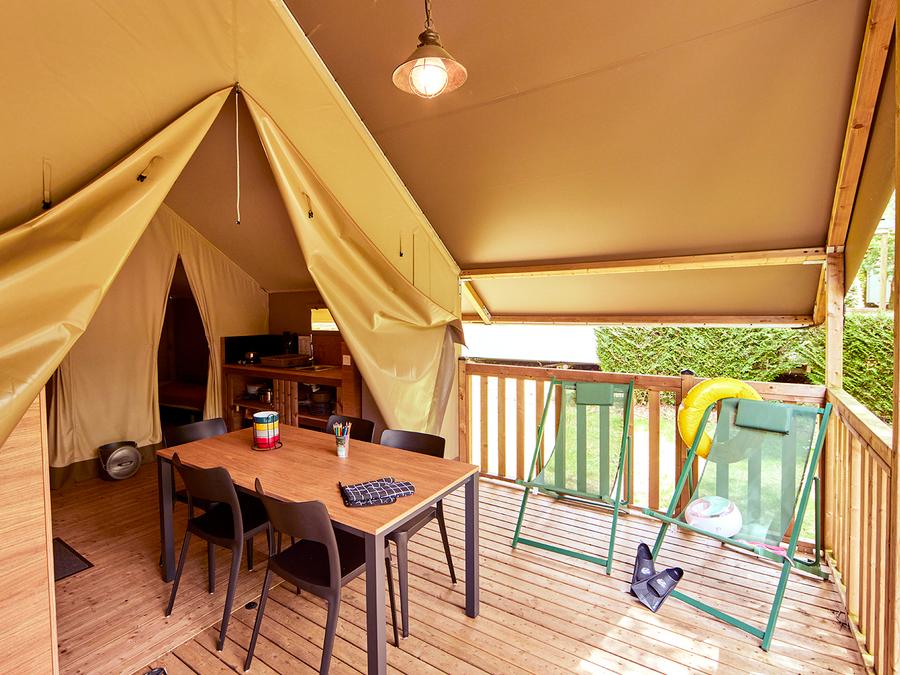 Tente en toile et en bois 5 personnes - Tente Safari 2 CH 5 pers 12
