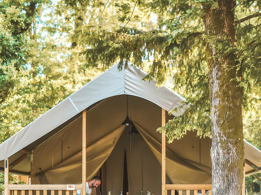 Tente en toile et en bois 5 personnes - Tente Safari 2 CH 5 pers 5