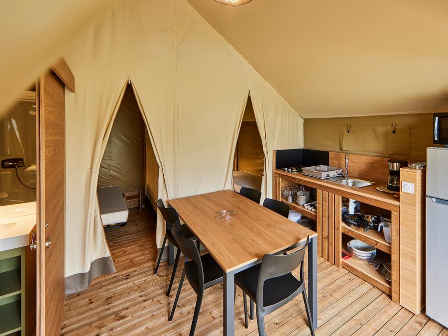 Tente en toile et en bois 5 personnes - Tente Safari 2 CH 5 pers 10