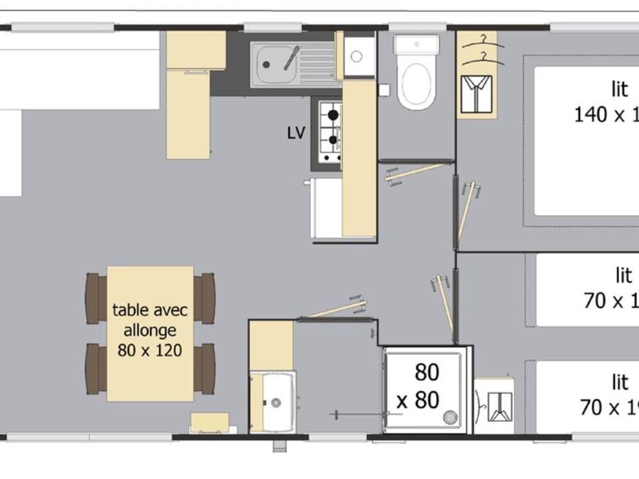 Mobilhome 8 personnes - Confort Plus 4 CH 8 pers 1