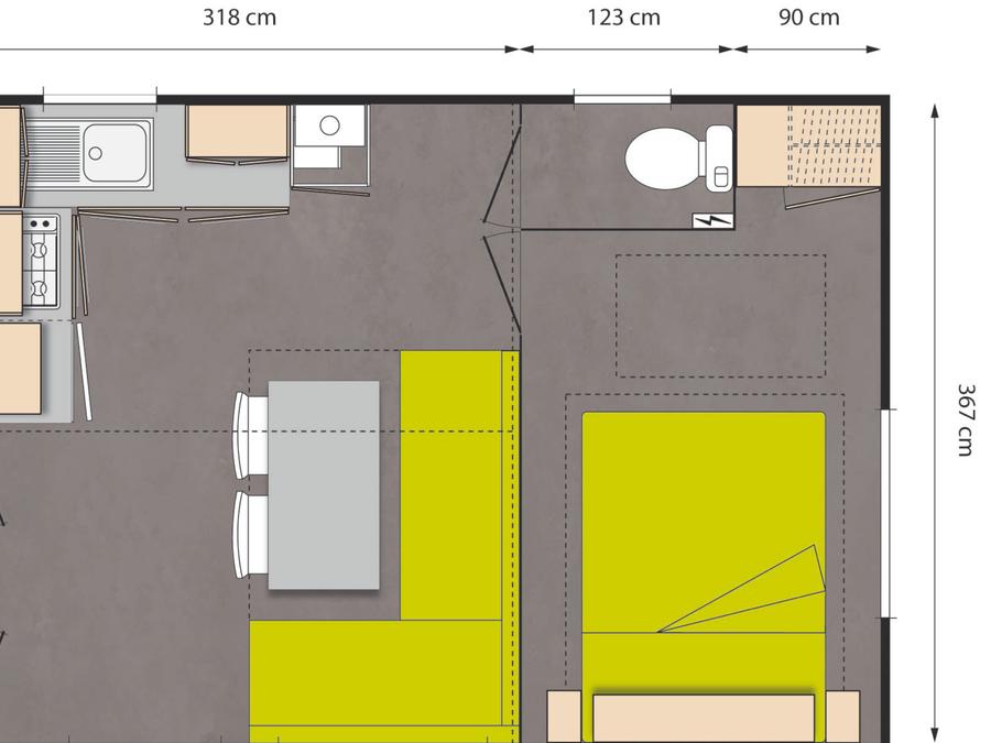 Mobilhome 4 personnes - MOBIL-HOME O'HARA 4 personnes 28m² 10