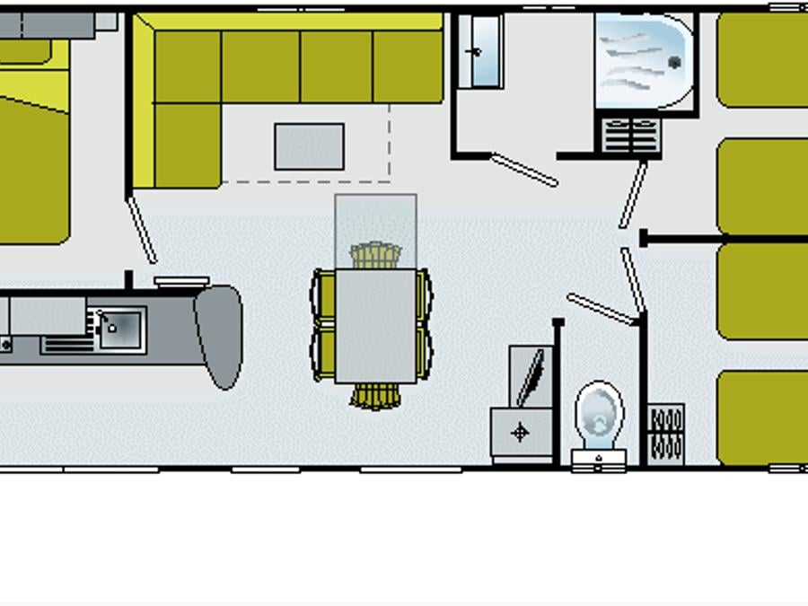 Mobilhome 6 personnes - MOBIL-HOME IRM MERVEILLA 3 chambres 6 personnes avec climatisation 9