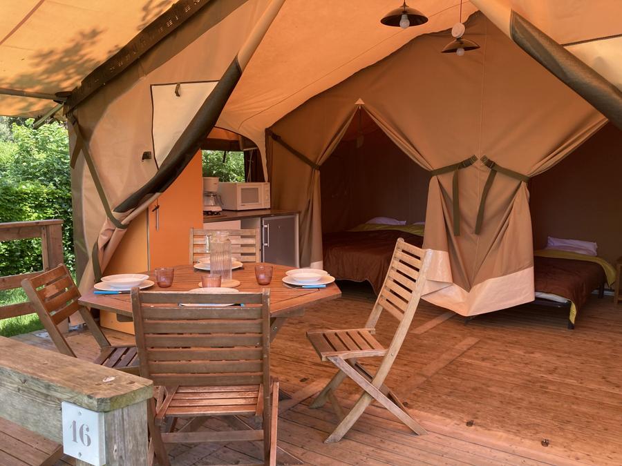 Bungalow toilé 5 personnes - CARAIBES - 2 chambres 1