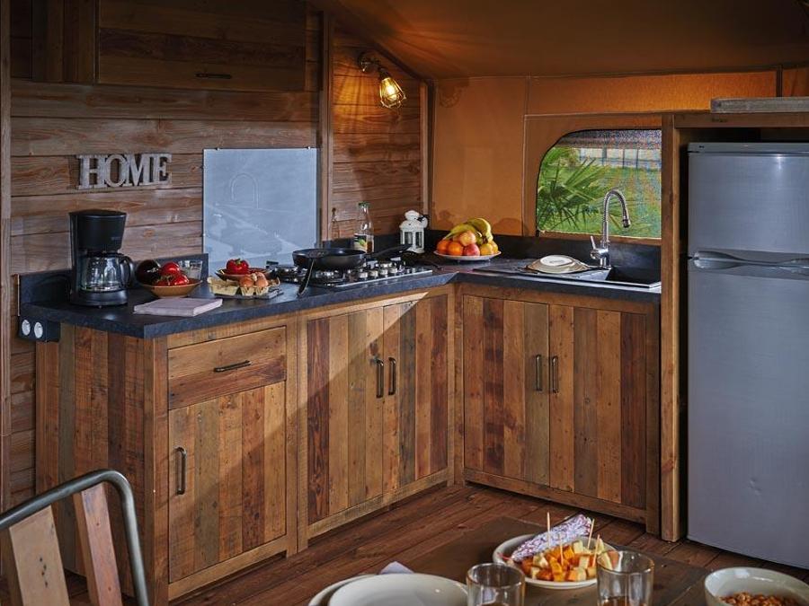 Tente en toile et en bois 5 personnes - Lodge KENYA 46m² 3