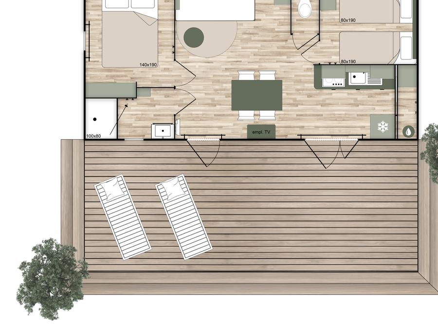 Mobilhome 4 personnes - Mobil Home Nest 33.2 7