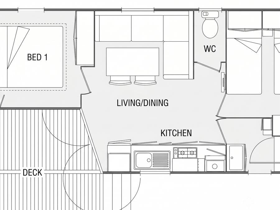 Mobilhome 4 personnes - OPHEA - 2 chambres 8