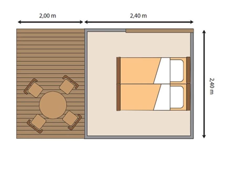 Tente en toile et en bois 2 personnes - Tente Glamping Drome 9