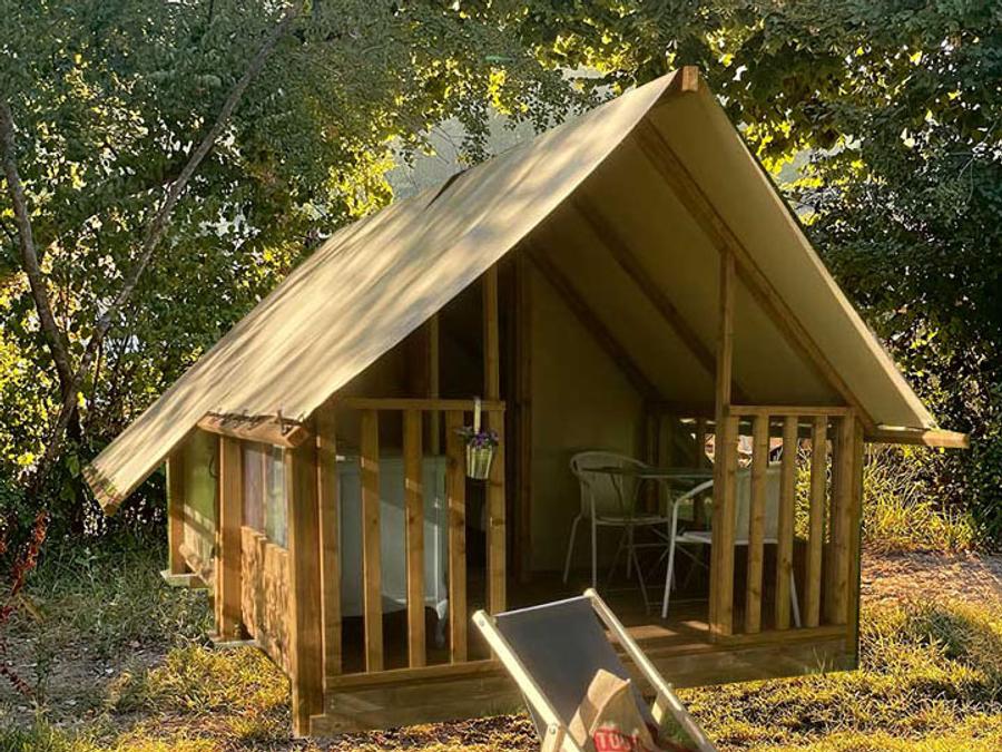 Tente en toile et en bois 2 personnes - Tente Glamping Drome 1