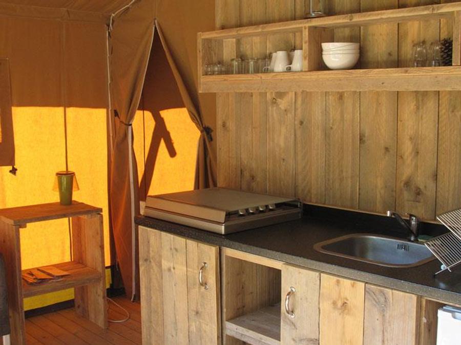 Tente en toile et en bois 5 personnes - Tente Lodge Luxe 2