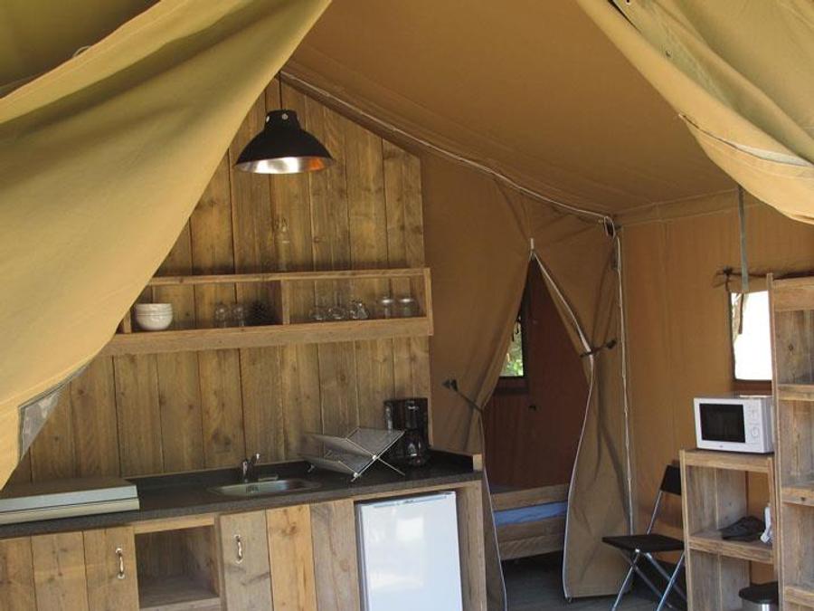Tente en toile et en bois 5 personnes - Tente Lodge Luxe 1