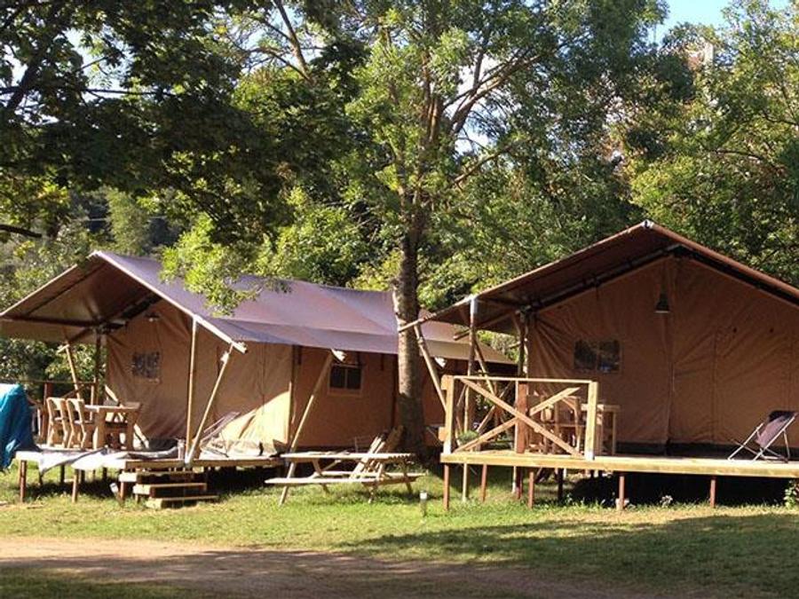 Tente en toile et en bois 5 personnes - Tente Lodge Luxe 7