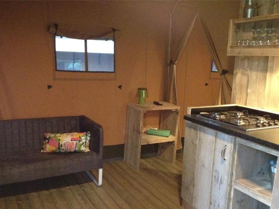 Tente en toile et en bois 5 personnes - Tente Lodge Luxe 5
