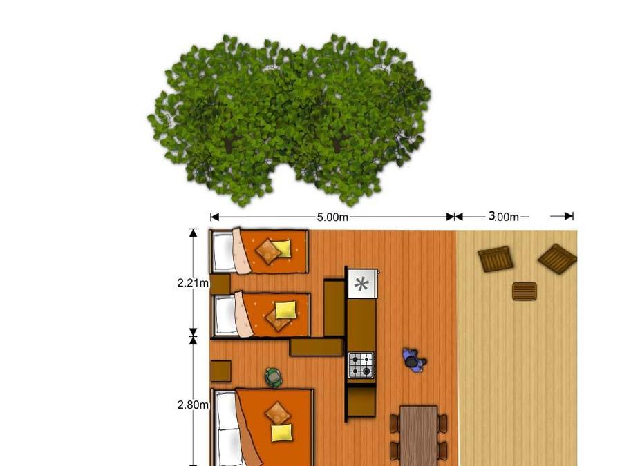 Tente en toile et en bois 5 personnes - Tente Lodge Luxe 9