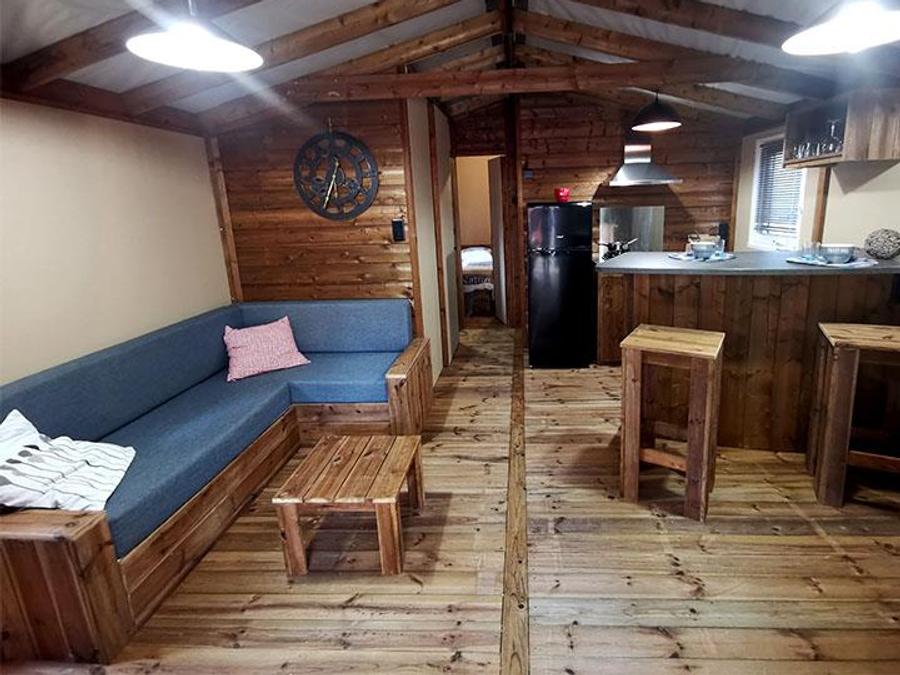Tente en toile et en bois 5 personnes - Lodge Luxe nature surplombant la rivière avec vue panoramique - climatisé 8