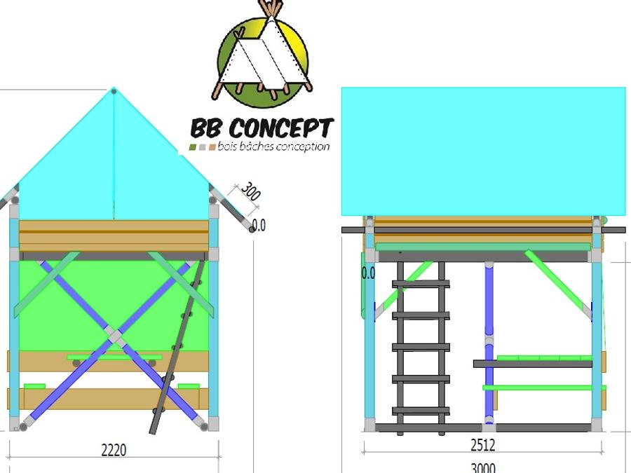 Tente 2 personnes - Tente Bivouac 2pers - 5m² 5