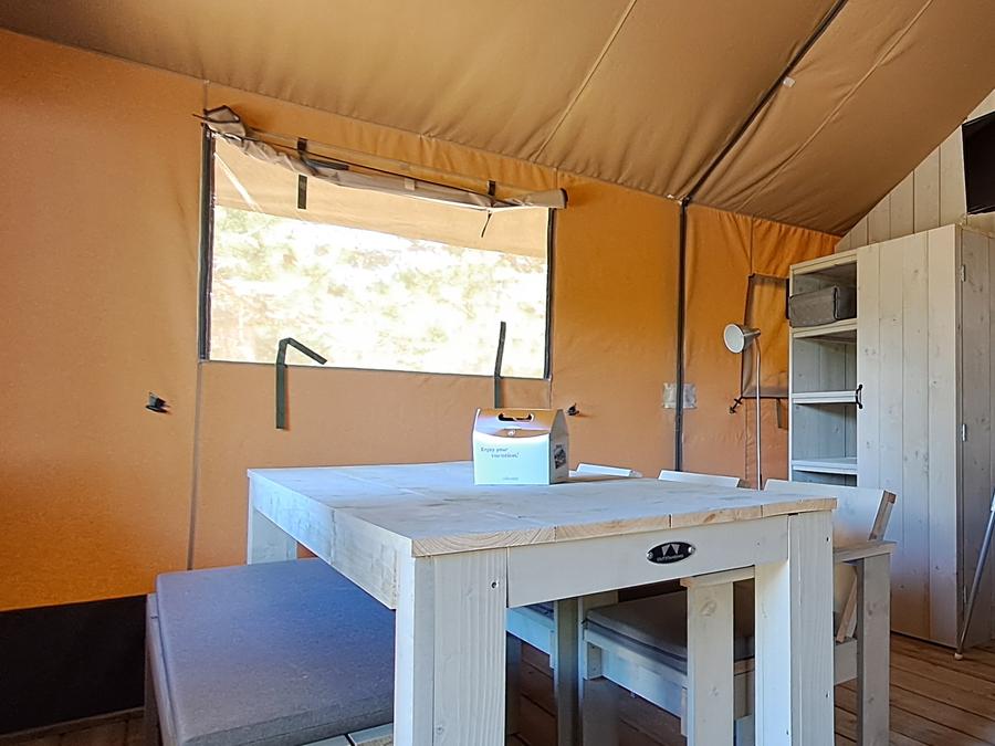 Tente en toile et en bois 6 personnes - Tente Lodge Prestige Plus - 2 chambres - 1SDB - 35m² 4