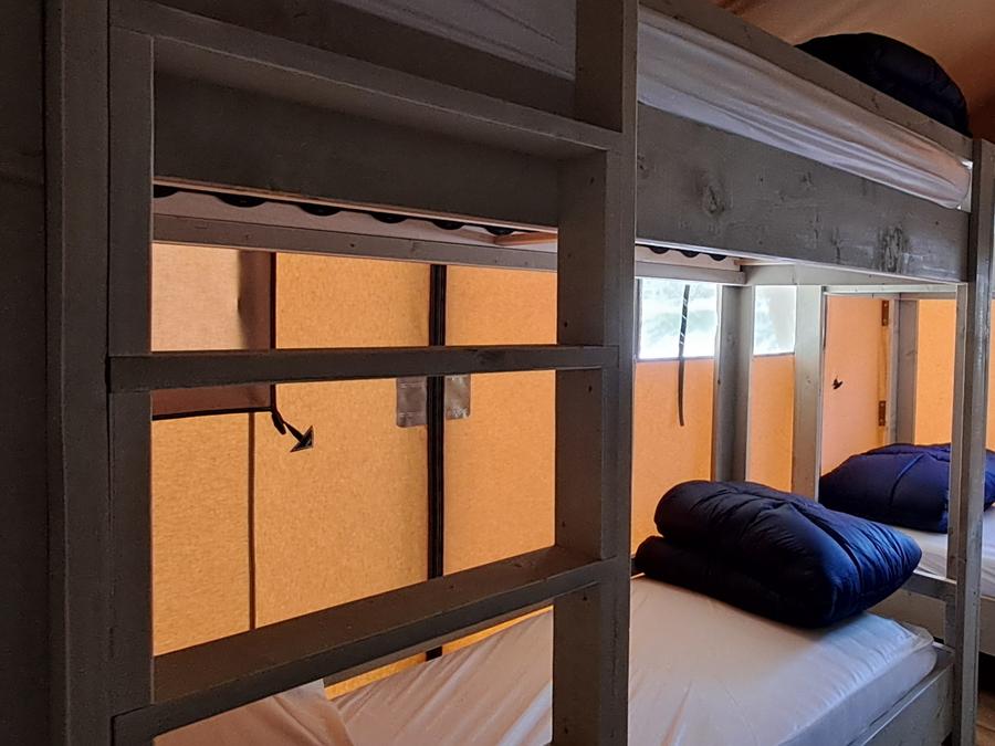 Tente en toile et en bois 6 personnes - Tente Lodge Prestige Plus - 2 chambres - 1SDB - 35m² 6