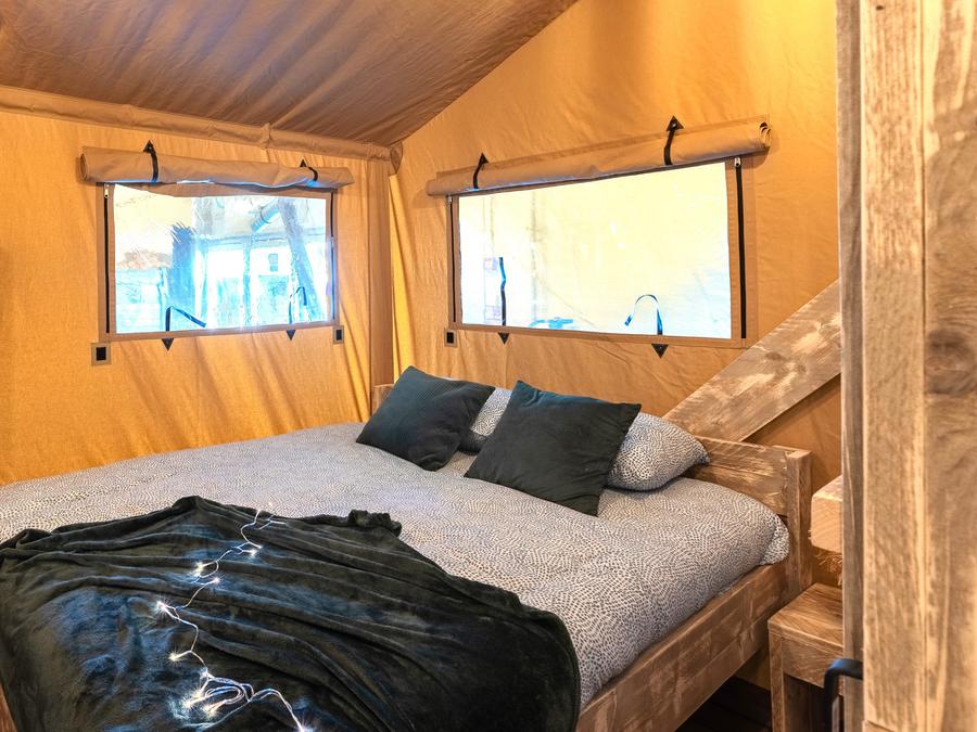 Tente en toile et en bois 5 personnes - Tente Wood Prestige Plus 5pers 2ch 1SDB 38m² 6