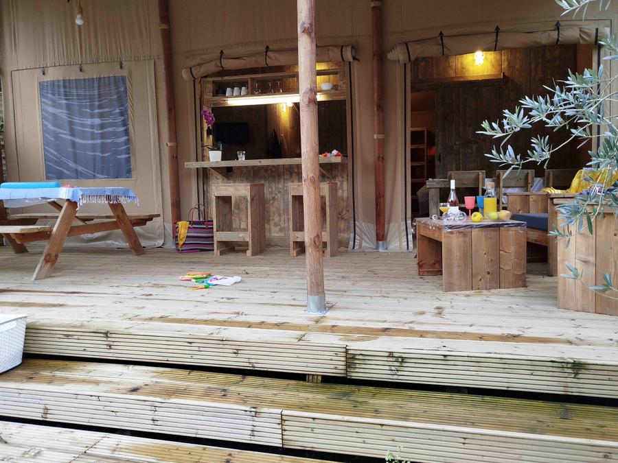 Lodge 5 personnes - Chalet Lodge 34m2 avec salle de bain - 2 chambres 5 pers 6