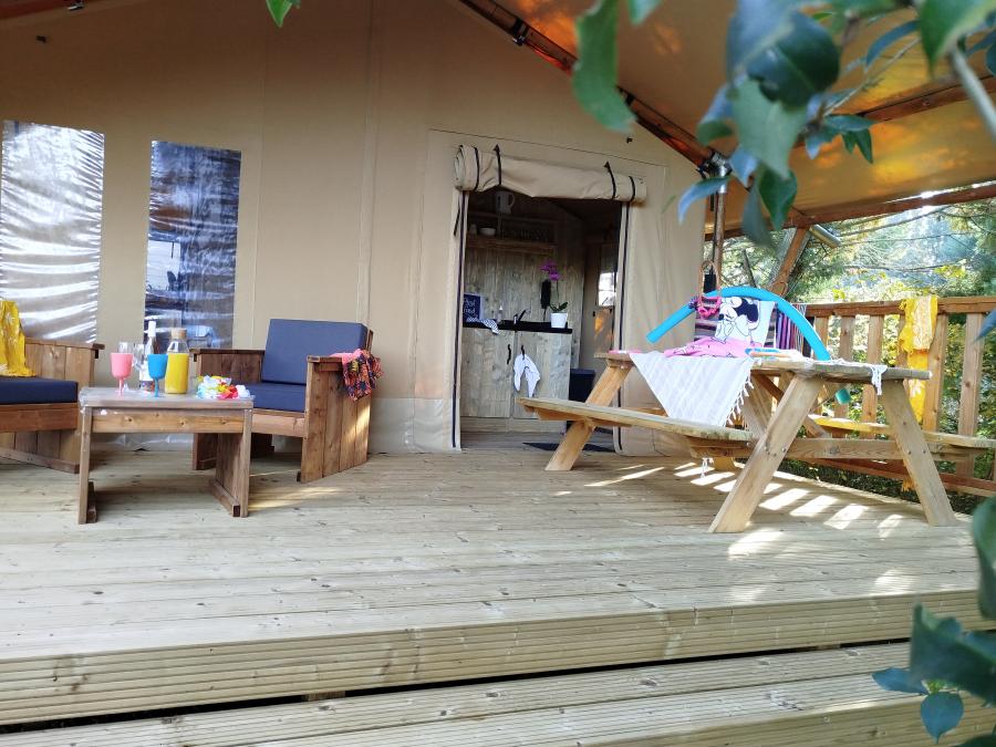 Lodge 4 personnes - Chalet Lodge 27m2 avec salle de bain - 2 chambres 4 pers 6